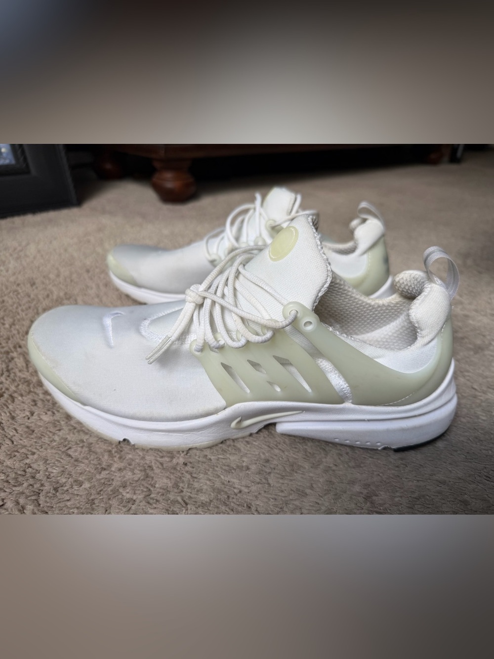 Nike Air Presto Essential Triple White Shoes 848187-100 Sz 12